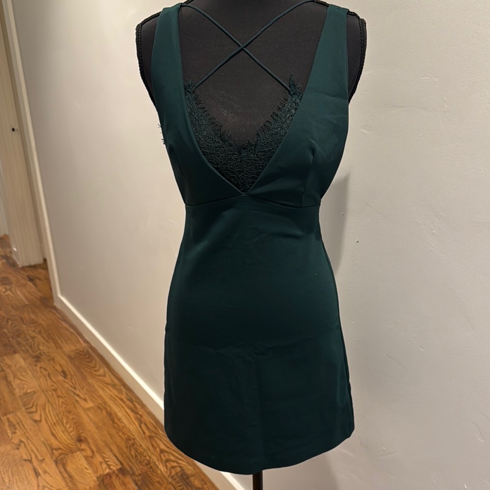 Zara Dark Green Sleeveless Dress